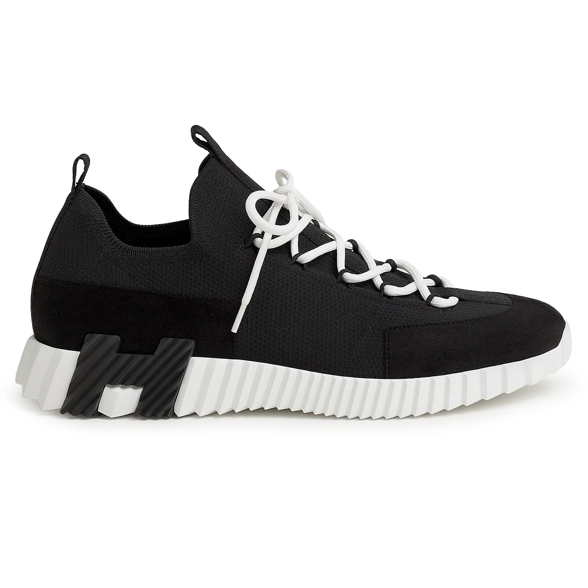 Side View of Hermes Paris Lift Slip-On Blanc White Sneaker H252858ZH02415